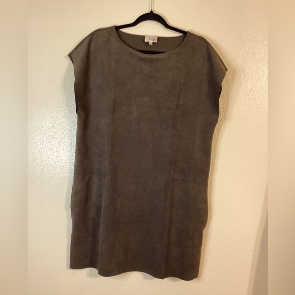 Aritzia Wilfred Free Nori Shift Suede Dress Size Large - Picture 1 of 10